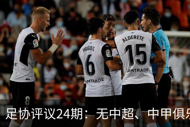 足协评议24期：无中超、中甲俱乐部申诉，认定中乙两例错漏判